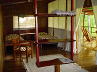 Inside the Casa Osa, cabin accommodtion